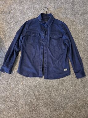 Buffalo David Bitton Navy Button-Front Jacket